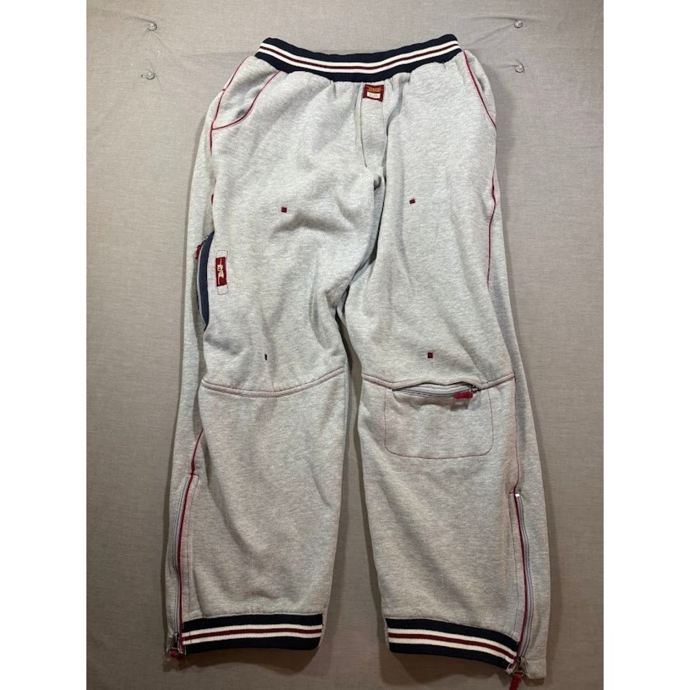 Paco Jeans Elite Mens Sweatpants Joggers Gray Athletic Zipper Cuffs Size M 32X30